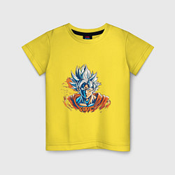 Футболка хлопковая детская Goku, цвет: желтый