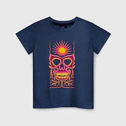Детская футболка Яркая черепушка с солнцем