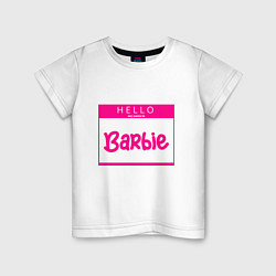 Детская футболка Hello my name is Barbie