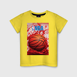 Детская футболка Баскетбольный мяч nba