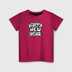 Детская футболка Happy new year lettering