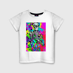 Детская футболка Funny skeleton - pop art