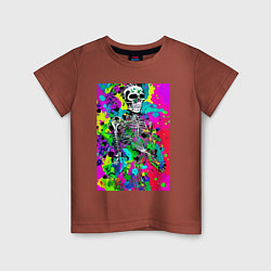 Детская футболка Funny skeleton - pop art
