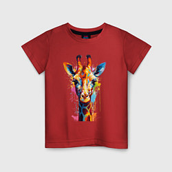 Детская футболка Граффити с жирафом