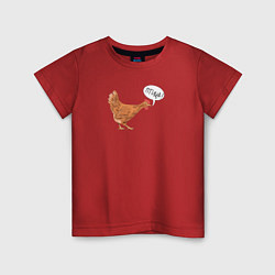Детская футболка Злая курица с прикольной надписью