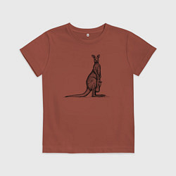 Детская футболка Кенгуру боком