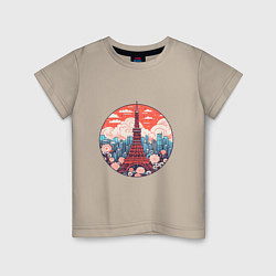 Детская футболка Эйфелева башня в Париже