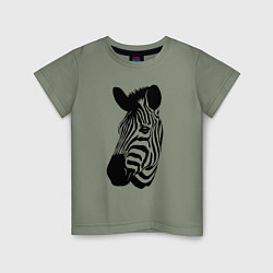 Детская футболка Голова зебры