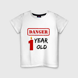 Детская футболка Осторожно - мне один год