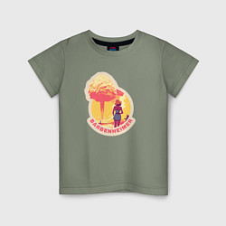 Детская футболка Барби смотрит на гриб - Барбигеймер