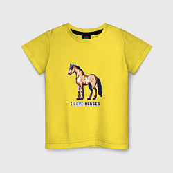 Детская футболка Пиксель лошадка