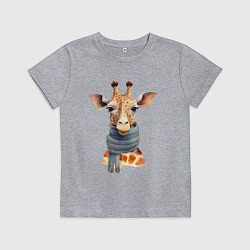 Детская футболка Жираф в шарфе Осень