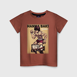 Детская футболка Боец Баки, Ханма Баки