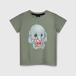 Детская футболка Слоник с сердцем