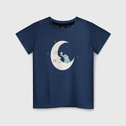 Детская футболка Слонёнок на луне