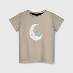 Детская футболка Слонёнок на луне