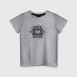 Детская футболка Rock music cassette