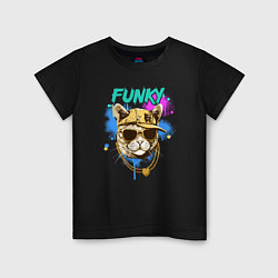 Детская футболка Кот рэпер: funky - AI art