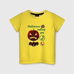 Детская футболка Хэллоуин, ночной звонок