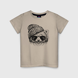 Детская футболка Красная панда в очках
