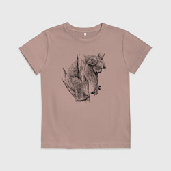 Детская футболка Коала спит на дереве