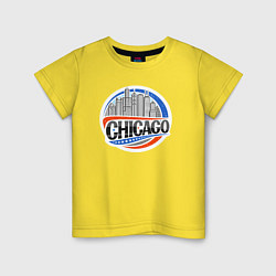 Футболка хлопковая детская Chicago, цвет: желтый