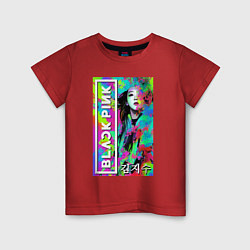 Детская футболка Ким Джису - блэк пинк - музыка