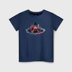 Детская футболка Треугольный мир киберпанка