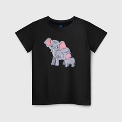 Детская футболка Elephants family