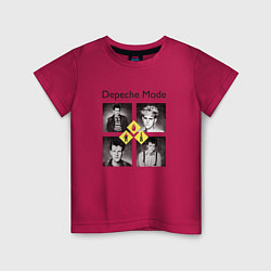 Футболка хлопковая детская Depeche Mode - DM retro, цвет: маджента