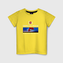 Футболка хлопковая детская Depeche Mode - Music for the Masses logo, цвет: желтый