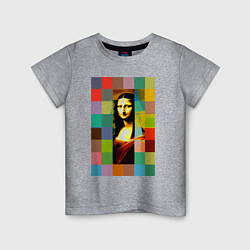 Детская футболка Мона Лиза - поп-арт - нейросеть