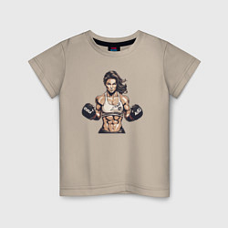 Детская футболка Женский бокс