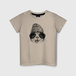 Детская футболка Морская свинка в очках