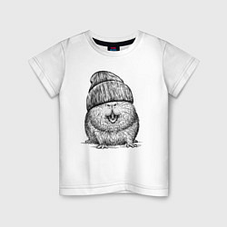 Детская футболка Морская свинка на стиле