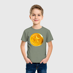 Футболка хлопковая детская Монета Марио, цвет: авокадо — фото 2