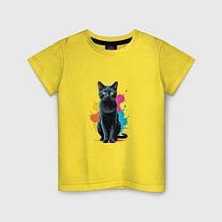 Детская футболка Кошка яркая грациозность