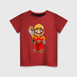 Детская футболка Марио-строитель