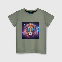 Детская футболка Космический лев в очках