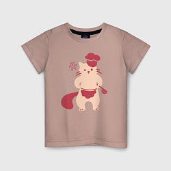 Детская футболка Сердитый кот повар