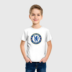 Футболка хлопковая детская Chelsea fc sport, цвет: белый — фото 2