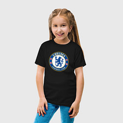 Футболка хлопковая детская Chelsea fc sport, цвет: черный — фото 2