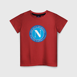 Футболка хлопковая детская Napoli fc sport, цвет: красный