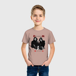 Футболка хлопковая детская Depeche Mode - Ghosts Again Memento Mori, цвет: пыльно-розовый — фото 2