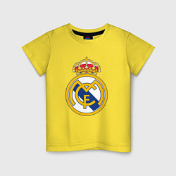 Футболка хлопковая детская Real madrid fc sport, цвет: желтый