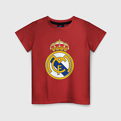 Футболка хлопковая детская Real madrid fc sport, цвет: красный