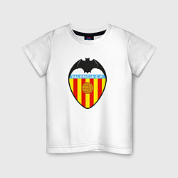 Футболка хлопковая детская Valencia fc sport, цвет: белый
