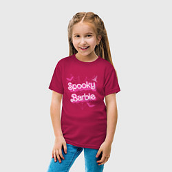 Футболка хлопковая детская Spooky Barbie, цвет: маджента — фото 2