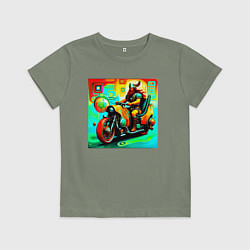 Детская футболка Викинг на мотоцикле