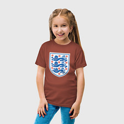 Футболка хлопковая детская Англия фк, цвет: кирпичный — фото 2